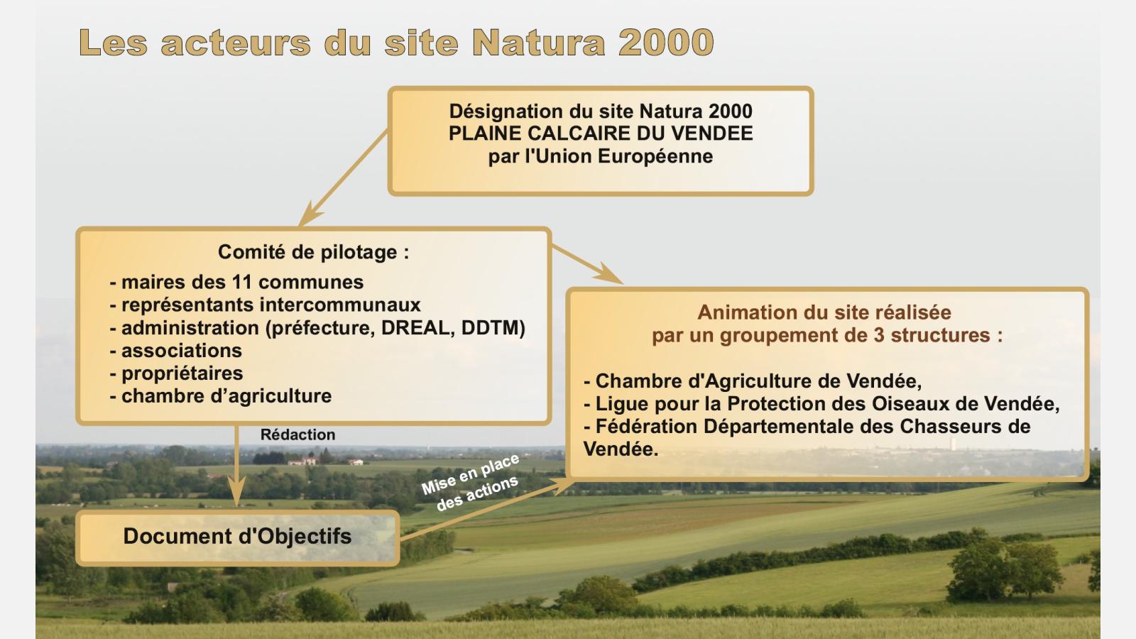 Les acteurs du site Natura 2000 "ZPS Plaine calcaire du sud Vendée"